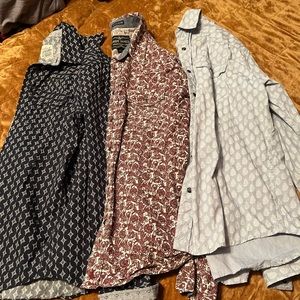 Mens small pearl snap shirts